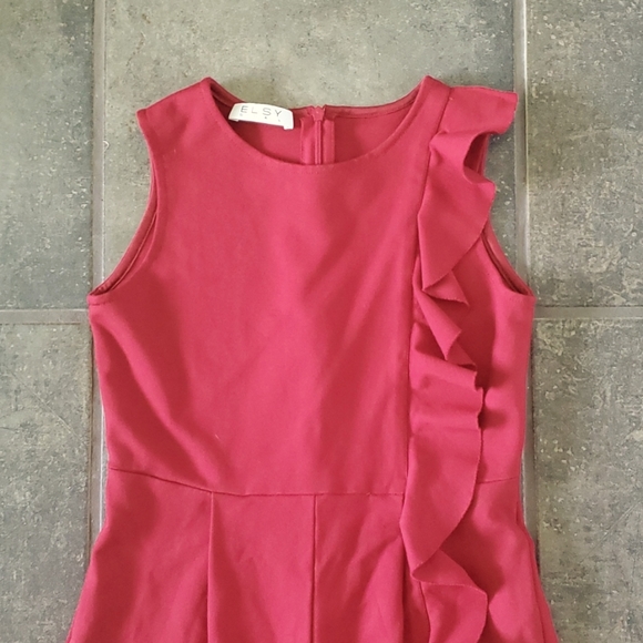 ELSY GIRL red jumpsuit. Italian Size 36 (H. 140 cm) / U.S. Size 10. Worn… - Picture 2 of 9